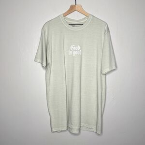 Anchored.LA Mens God is Good T-Shirt Large‎ Gray Stone Graphic Casual Christian